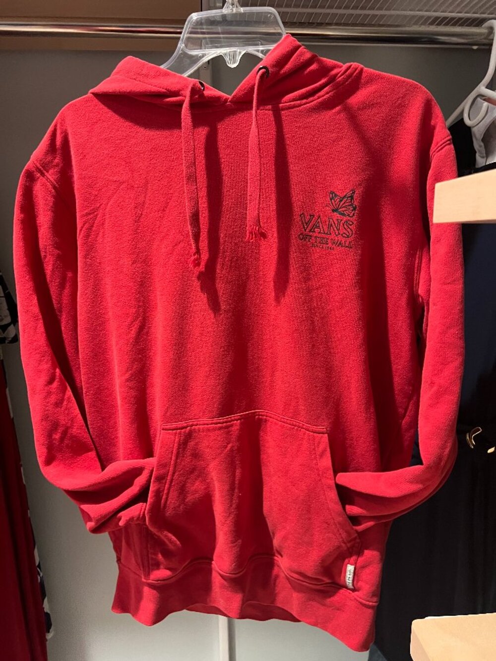 VANS off the wall hoodie hooded sweatshirt rose graphic kangaroo pocket SZ SM